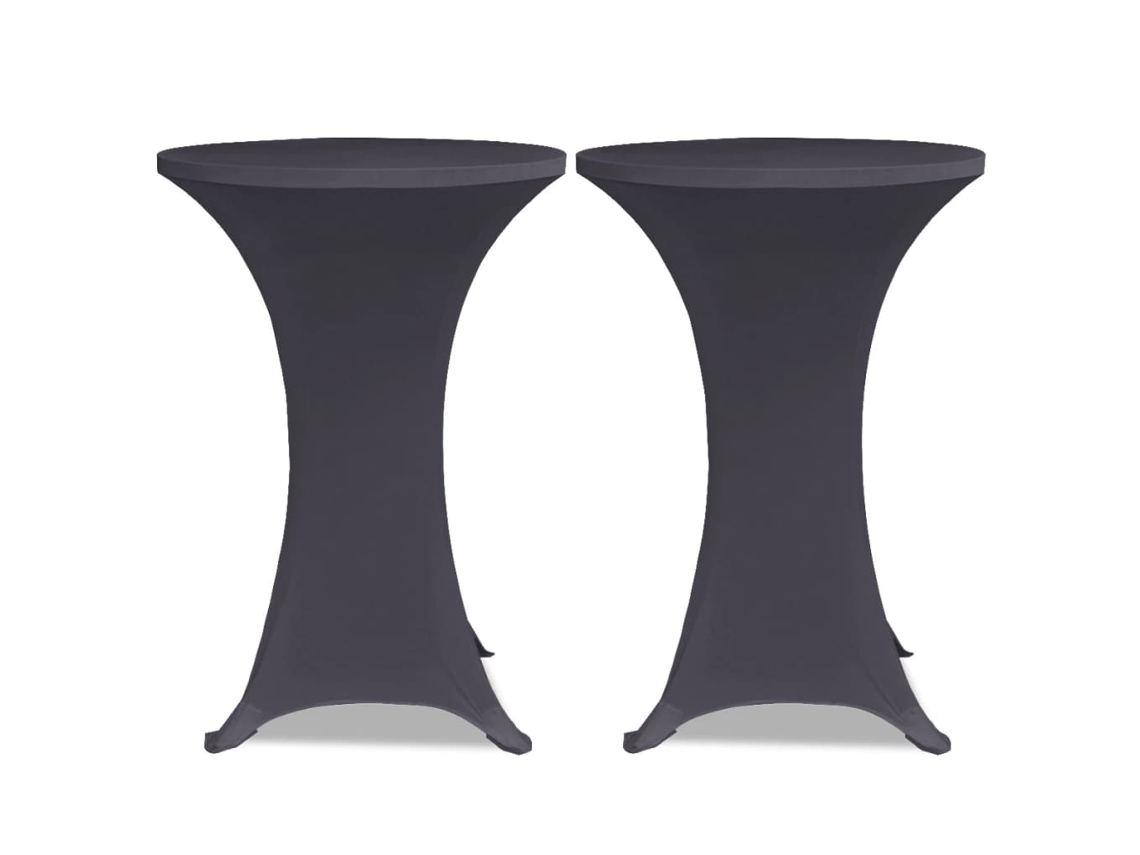 Maison Exclusive - Capa Extensível Para Mesa 2 Pcs 70 Cm Antracite