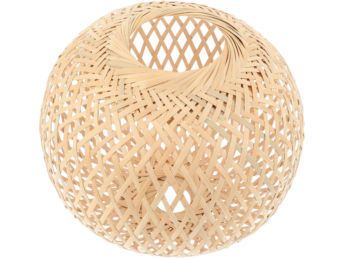 Difusor de Luz Quente Decorativo Certificado, Feito À Mão com Bambu Trançado, para Uso Interno. SFUSHOS
