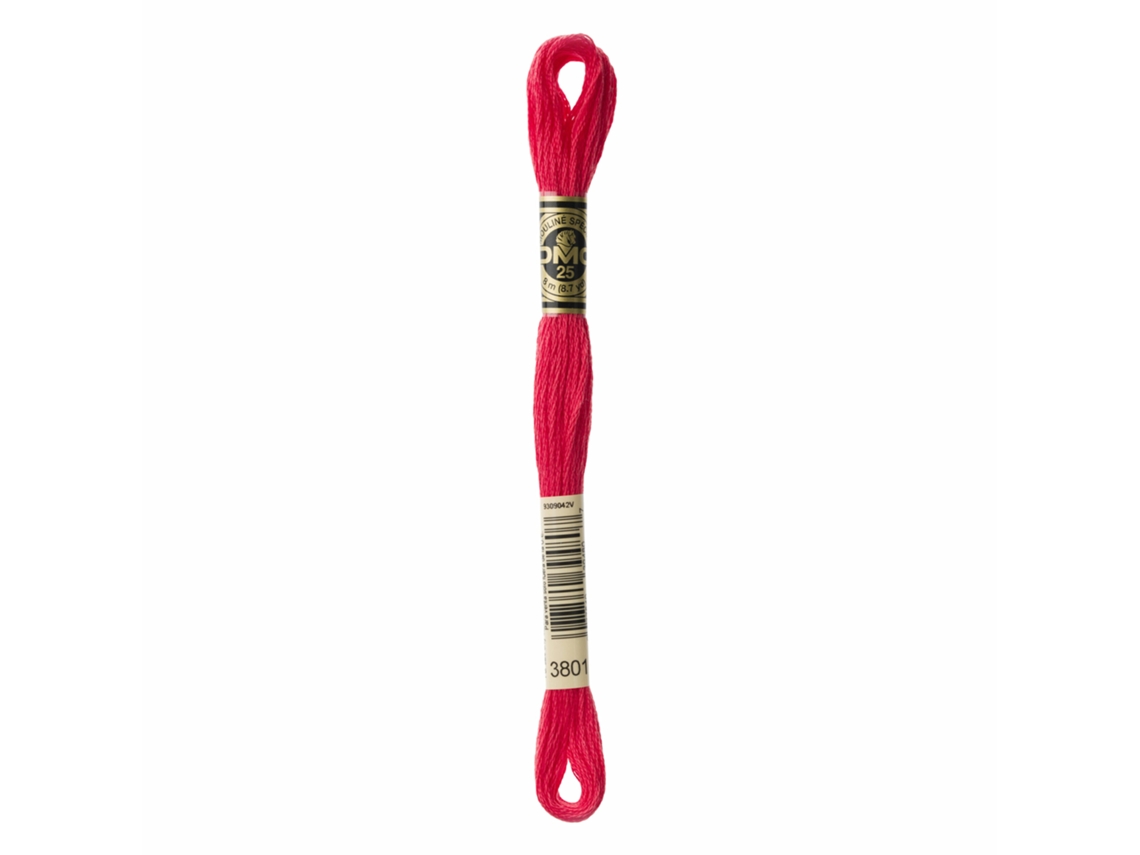 Linha de Bordar DMC Mouline 117Mc Vermelho 3801