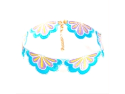 Colar De Gola Bordado Artesanal Feminino Moda