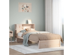 Cama Com Estante Sem Colchão 90x200 Cm Pinho Maciço
