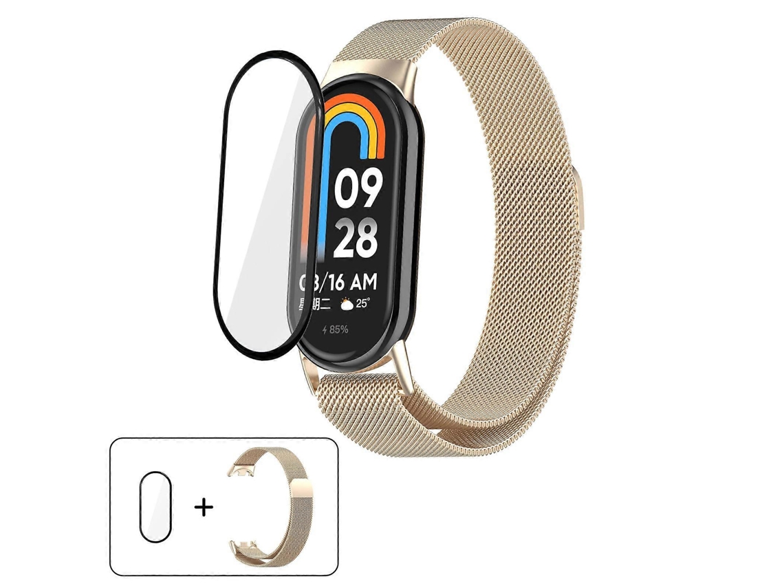 Pulseira Milanesa Em Aço Inoxidável Com Película Curva 3d