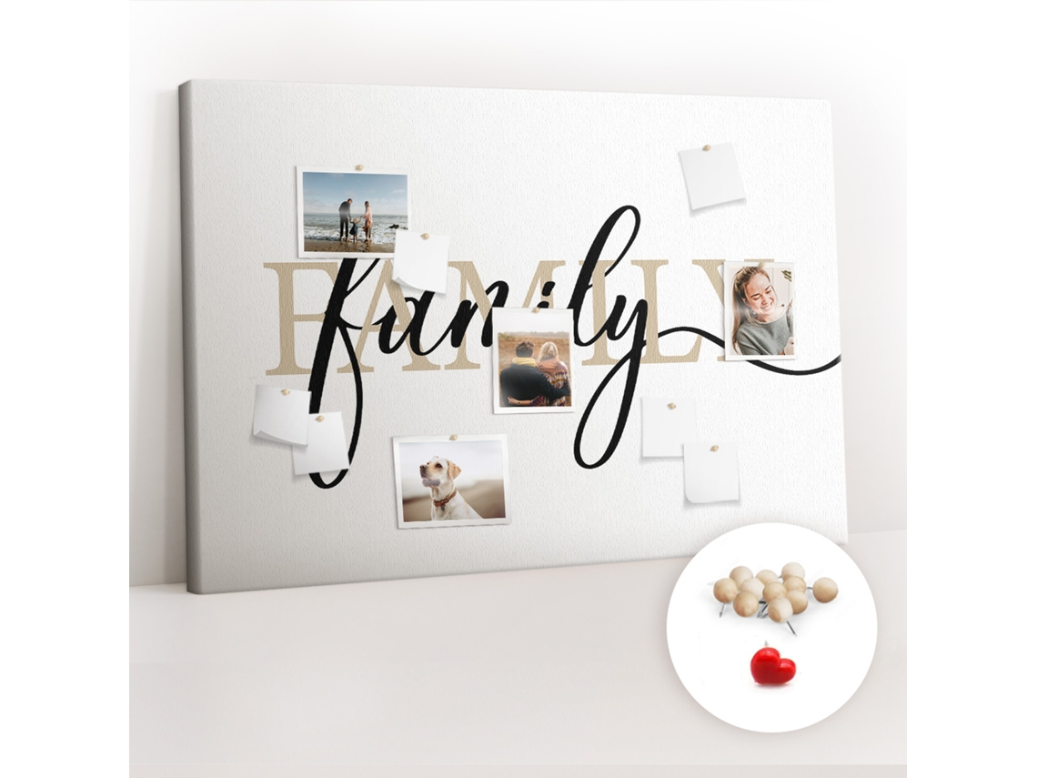 Lousa De Cortiça Inscrição "família" Para O Corredor Espelharte (120x80 Cm)