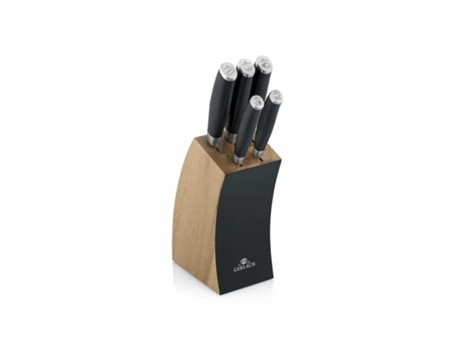 Gerlach (em alemão). Conjunto de facas em bloco 5 peças. Preto Deco