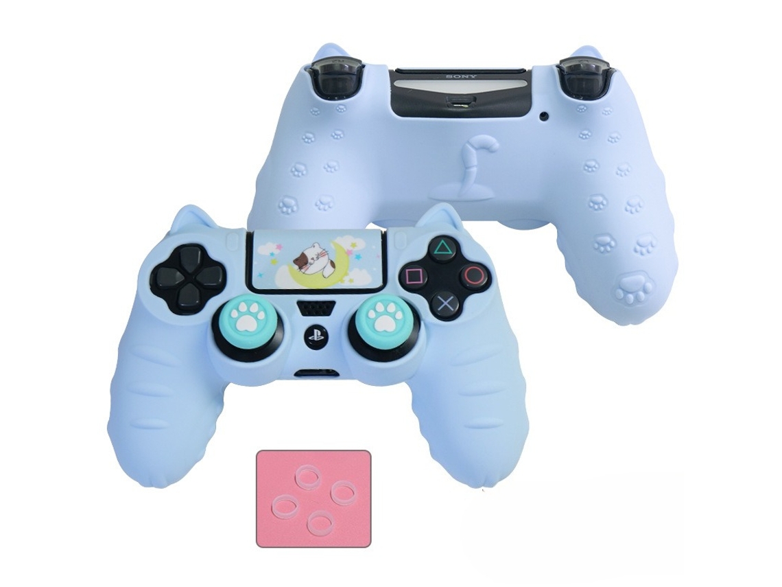Capa PANOONA para Comando Ps4 Silicone Antiderrapante Azul