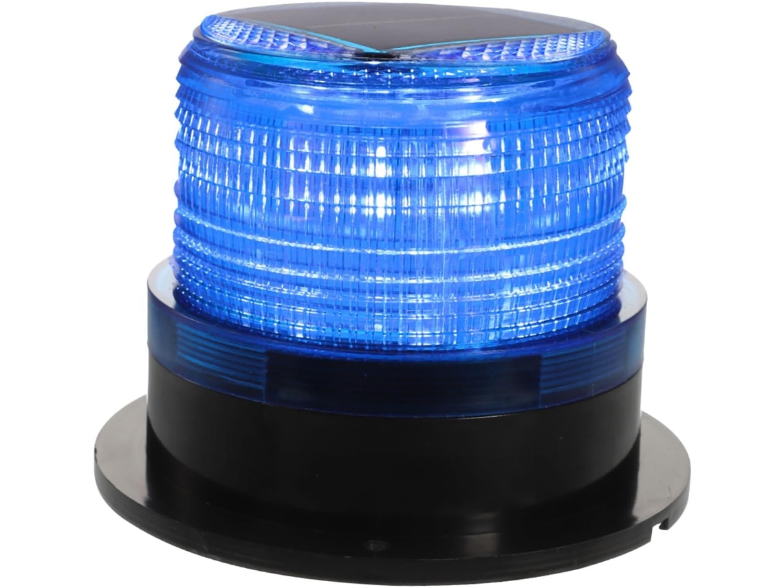 Luz Estroboscópica Solar Preta Gatuida Para Carros Com Base Magnética, Iluminação Led Em Abs E Metal, Fácil De Instalar