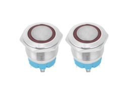 Interruptor Botão Redondo 4 Pinos 2pcs À Prova D'água Com Luz Sunflare