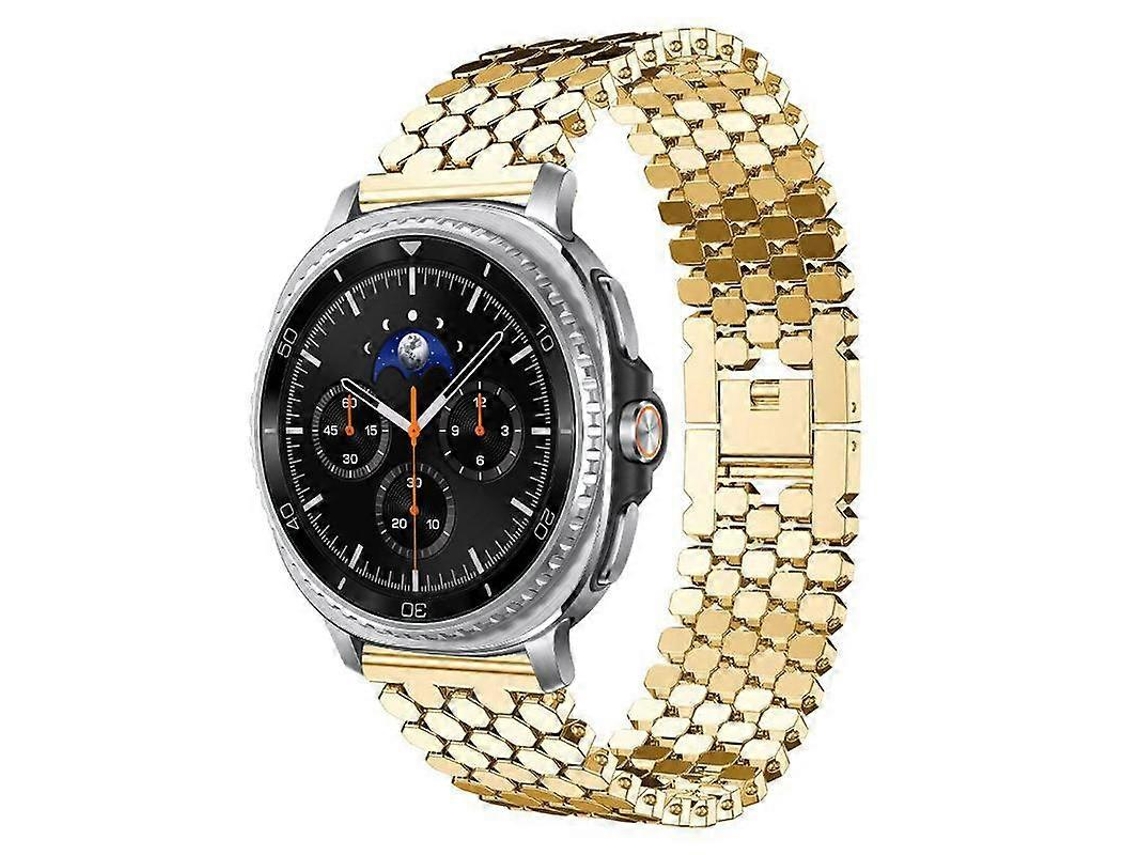 Pulseira De Relógio Metálica Com Textura De Escamas De Peixe Xdfind