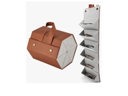 Estojo para 5 Óculos de Sol, Óculos Portátil para Viagem, Suporte Marrom AQUAFORGE