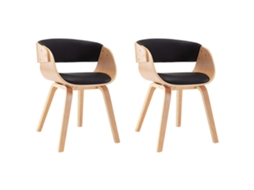 Dining Chair, Dining Chairs Vidaxl Preto Couro Artificial (n/a)