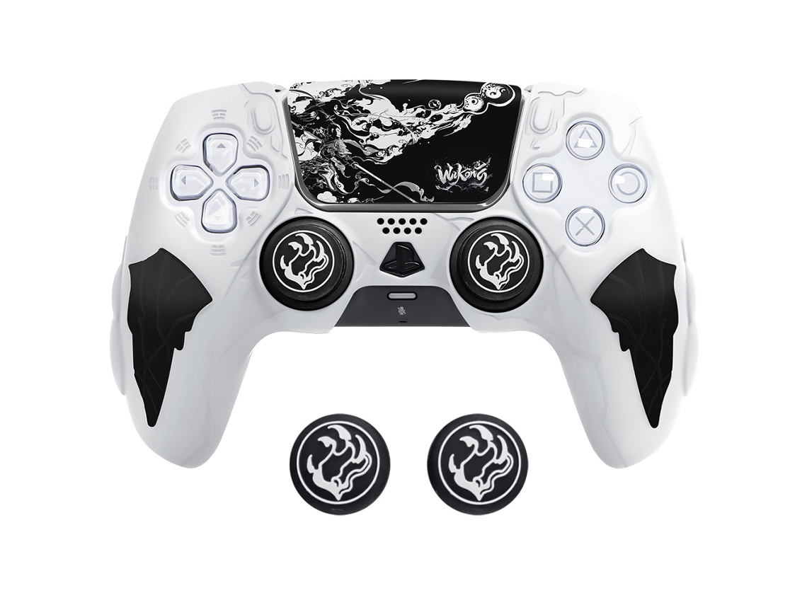 Capa Para Czhhmart Controle Ps5, Silicone Antiderrapante Com Protetores De Polegar. Branco