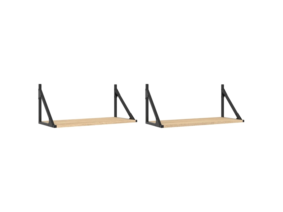 Wall Shelf, Wall Shelves Vidaxl Marrom Madeira Processada (60 X 25 X 25.5 Cm)