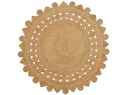 Conjunto 1 Tapetes De Área Vidaxl Castanho Juta (ø 210 Cm)