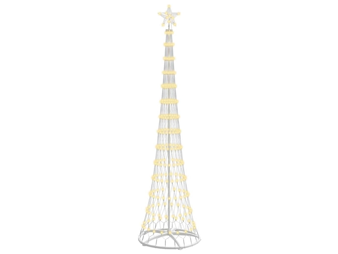 Conjunto 1 Decoração De Natal Vidaxl Branco Quente Metal (250 Cm)