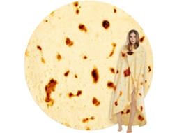 Cobertor De Tortilha Gigante Com Estampa De Burritos, Novidade Engraçada, Presente, Tortilha Gigante, Cobertor Redondo E Macio Par-aquaforge