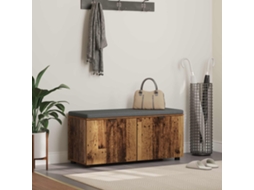 Vidaxl Banco De Hall Com Almofada Madeira Antiga 100 X 38 X 46 Cm