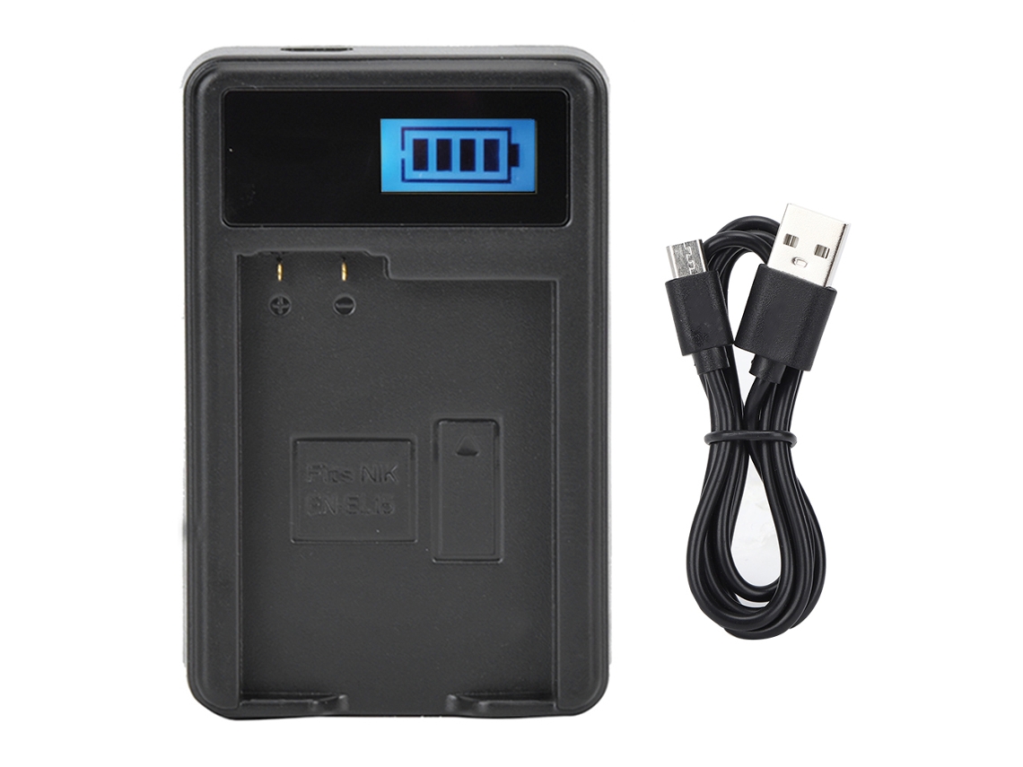 Cargador De Batería Para Cámara Nikon D800 D750 D7000 Con Pantalla Lcd Seivi En El15 Ranura Sencilla Portátil