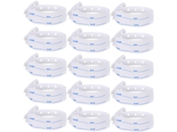 Pulseira de identificação médica ajustável em PVC, pacote com 100 unidades.