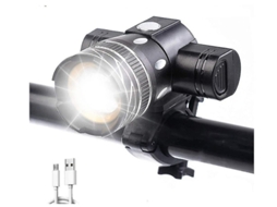 Farol Bicicleta Xml T6 2000lumens Ipx8 3modos Noturna Preto Yizhood