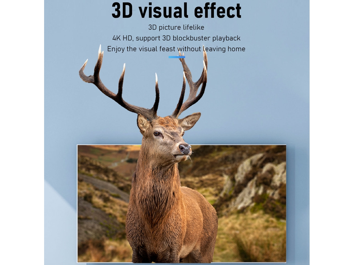 Divisor de Interfaz Multimedia Hd 1 entrada 4 saídas 4k 30hz efectos visuales 3d compatible con múltiples dispositivos