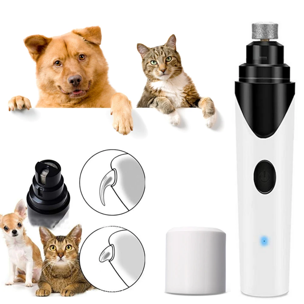 Aparador Unhas Pet USB Recarregável Suave Branco