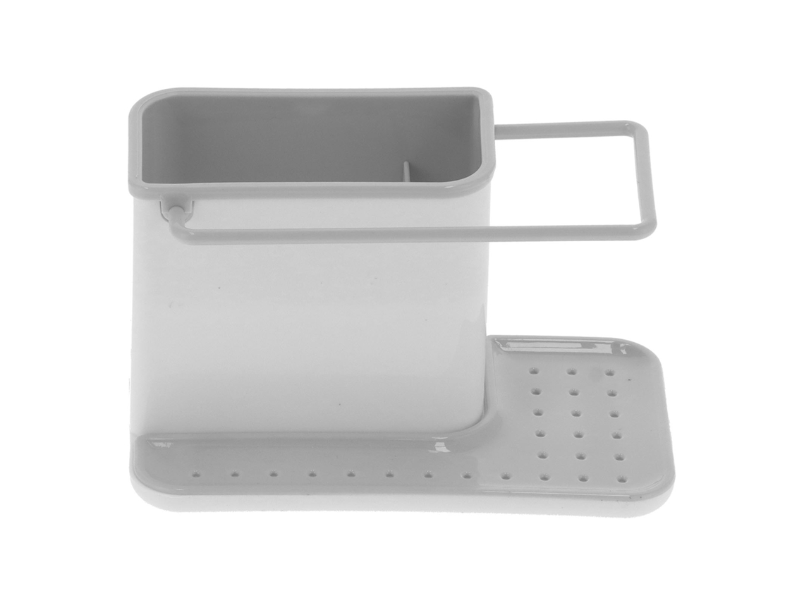 Rack de Armazenamento com Drenagem para Cozinha e Banheiro, com Suporte para Pano e Sabonete