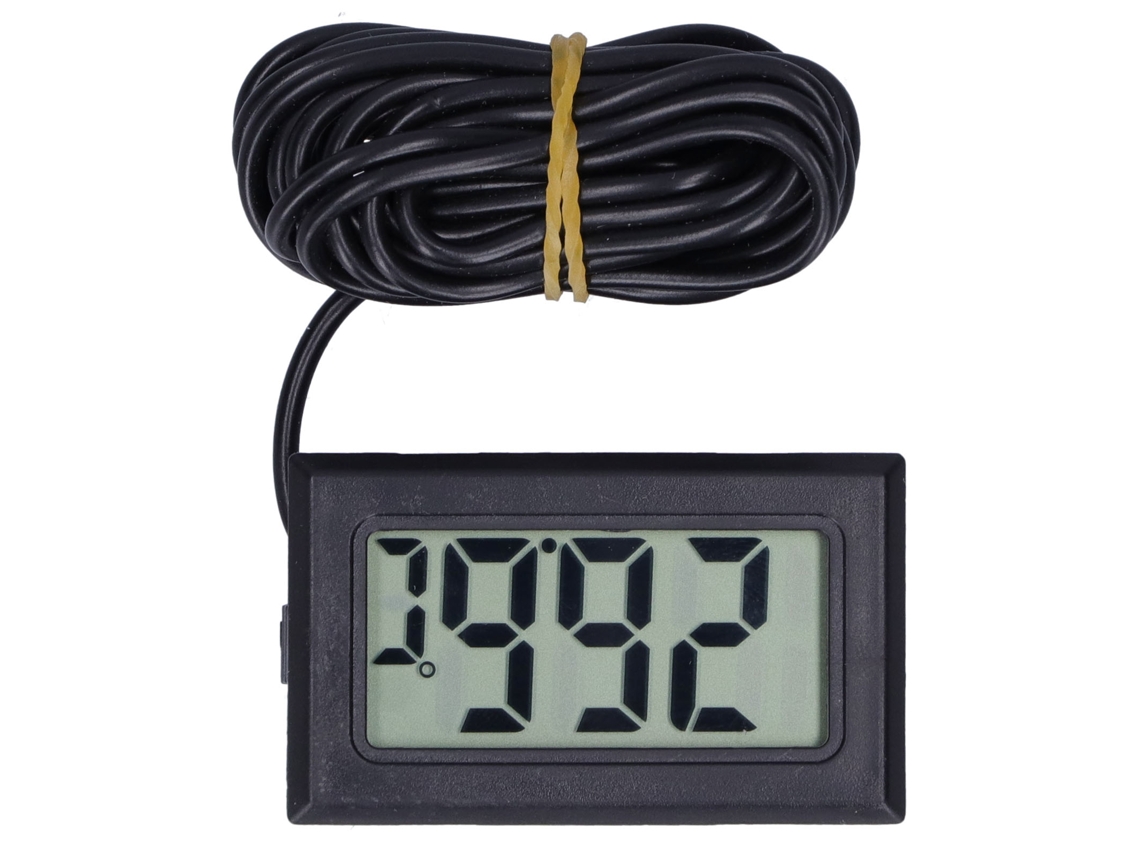 Termômetro Digital Mini Com Lcd Fio Medidor De Temperatura Eletrônico Fy13001black