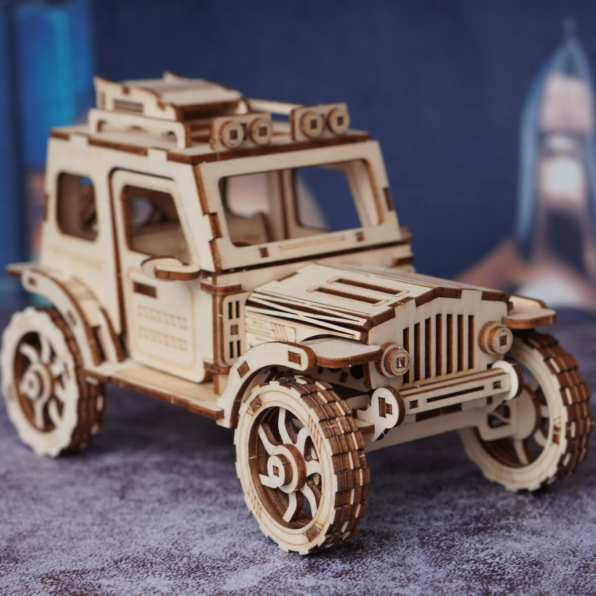 Modelo de Carro em Madeira 3d, Faça Você Mesmo, Modelo de Veículo Off road MDUG