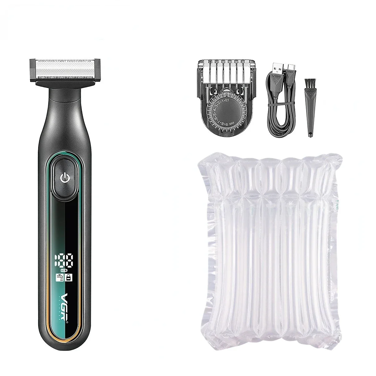(verde Sem Armação) Barbeador Elétrico Profissional Masculino, Recarregável