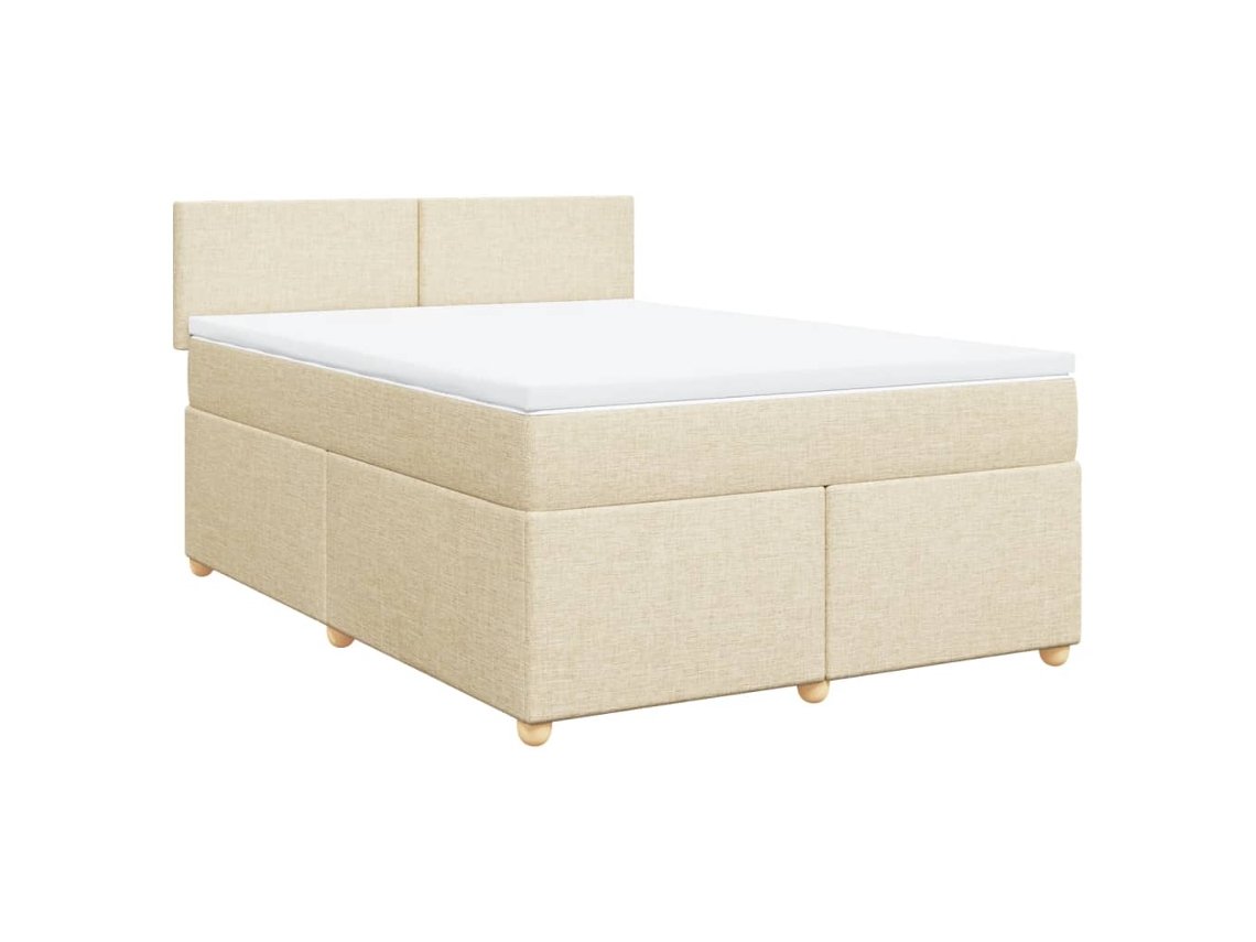 Box Spring Bed, Box Spring Beds Vidaxl Creme Tecido (160 X 200 Cm)