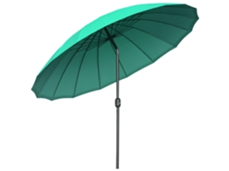 Guarda chuva Reto Ø2,5m, Fibra Vidro, Poliéster, 18 Nervuras. Verde