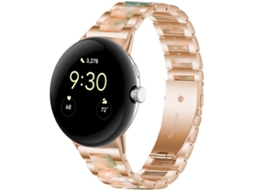 Pulseira De Resina E Aço Inoxidável Compatível Com Google Pixel Watch