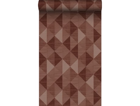 Papel De Parede Não Tecido De Textura Ecológica Tecido De Relva Com Motivo Gráfico 3d Vermelho Borgonha 50 X 900 Cm Origin Wallcoverings