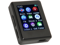 Reprodutor de MP3/MP4, Tela Bluetooth, Bluetooth 5.0, Alto-falante FM, Rádio Infantil, Livro de 1,77