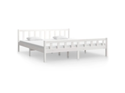 Estrutura de Cama 160x200 Cm Madeira Maciça Branco MAISON EXCLUSIVE