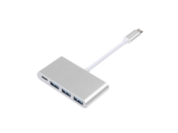 Adaptador Usb-C para Usb-C e 3X Usb-A