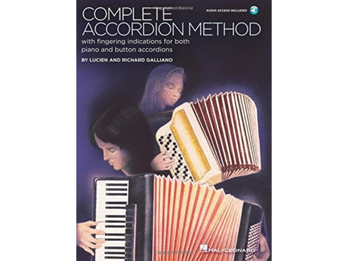 Livro complete accordion method de lucien galliano,richard galliano