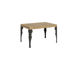 Mesa Extensível Paxon 140/224x80cm Carvalho Natural Com Pés Antracite Itamoby