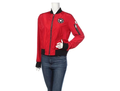 Blusão De Mulher Bombers Orginal Bombers Original Newlove Poliéster Vermelho (s)