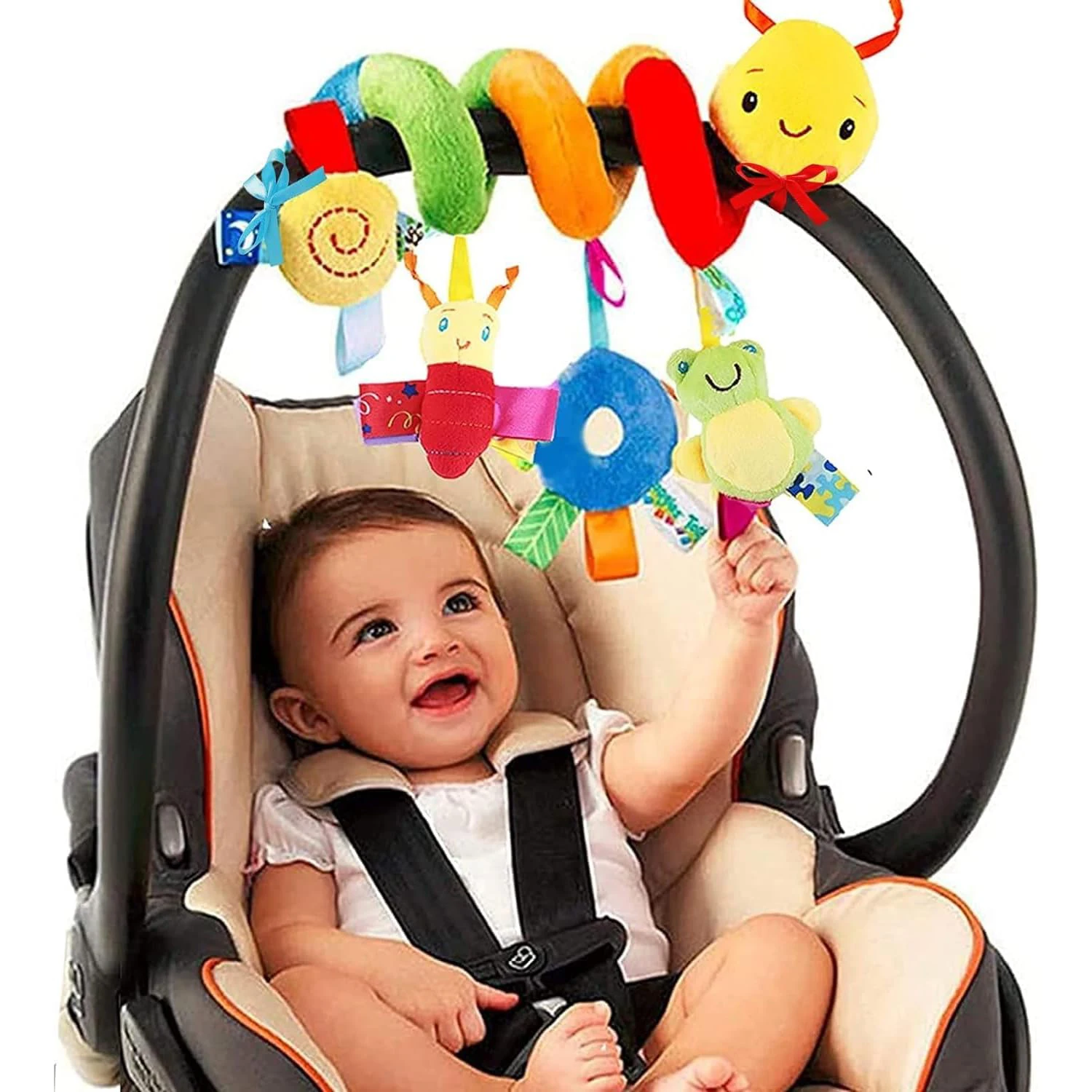 (caterpillar) Brinquedo Espiral Para Carrinho De Bebê, Chocalho Que Pode Ser Pendurado No Berço