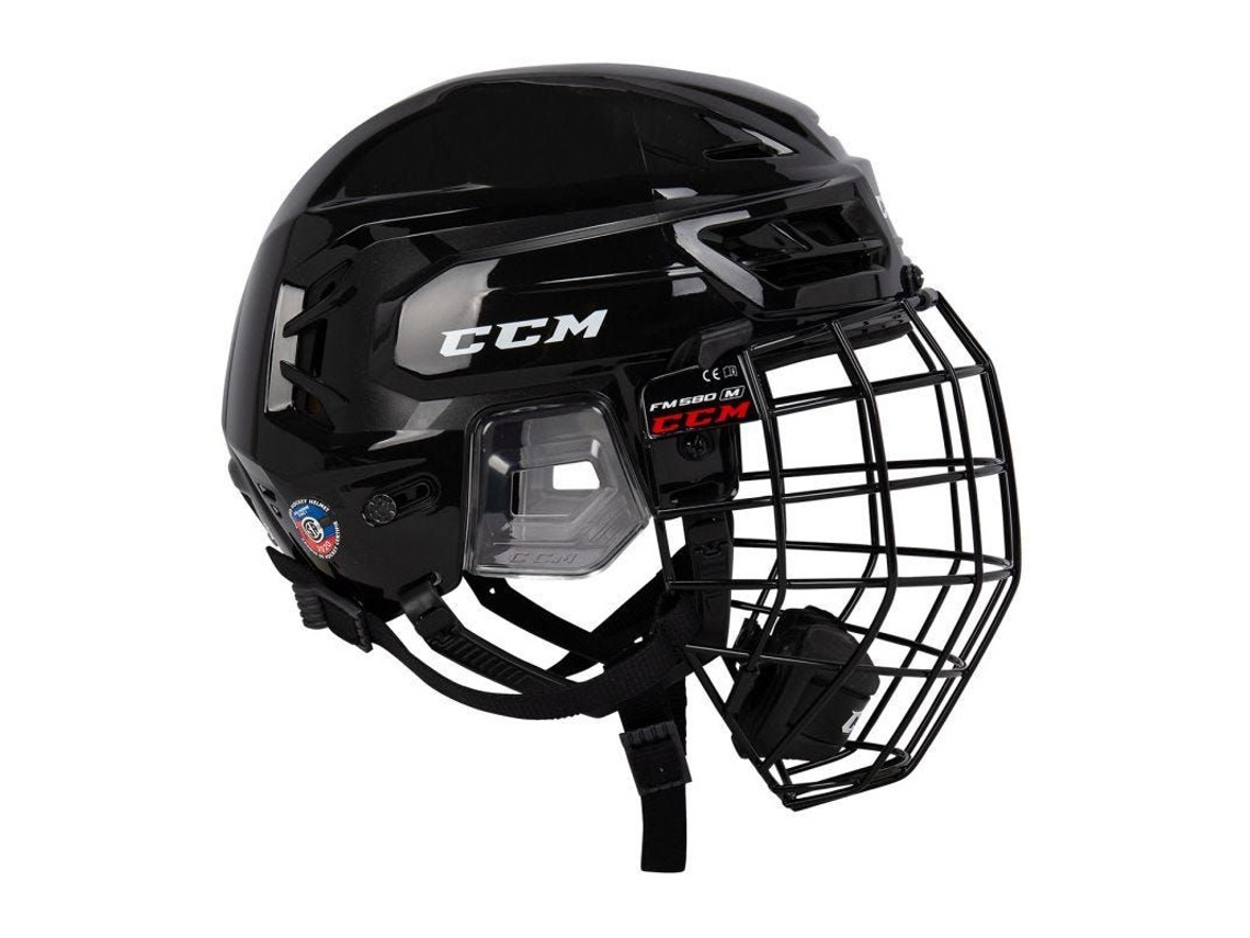 Capacete De Hóquei Ccm Tachas 210 Sr Com Gaiola