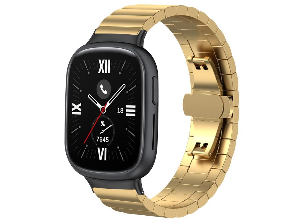 Bracelete para Honor Watch 4 Aço Inoxidável Textura de Bambu Dourada XIAOMOYU (20mm)