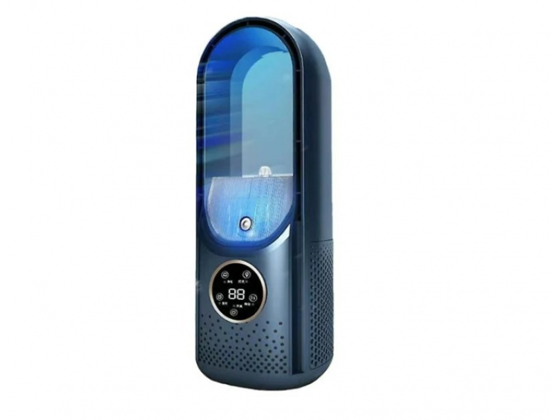 Refrigerador Ar Com Display Led, Ar Condicionado, Umidificador, Ventilador Elétrico, 6 Velocidades, Silencioso, Timer, Umidade, Blue Lyx