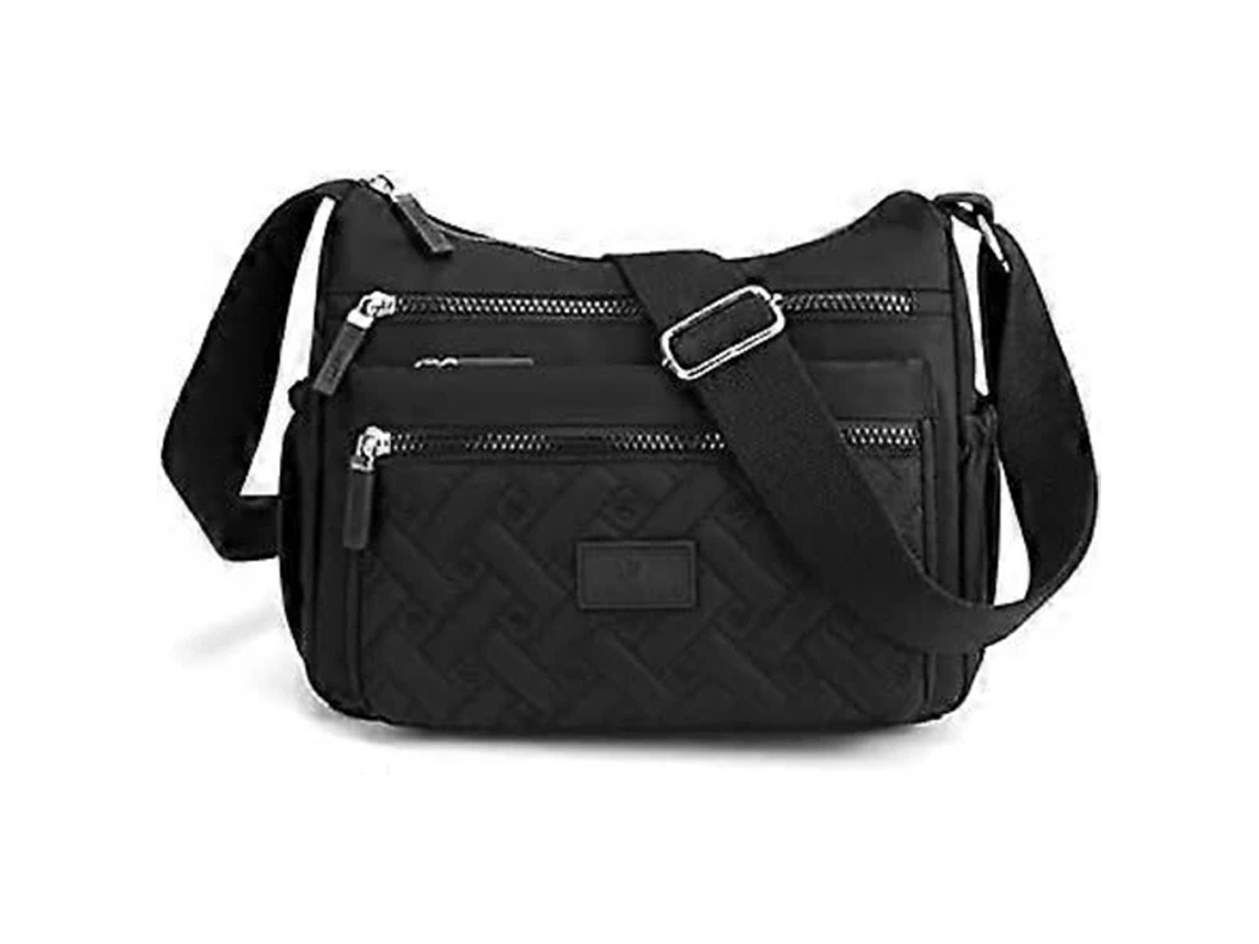 Bolsa de Ombro Feminina, Vários Compartimentos, Viagem, Tote AQUAFORGE (preta)