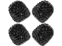 Conjunto De 4 Tampas De Válvula De Pneu Com Strass E Cristais, Compatíveis Com Motocicletas.