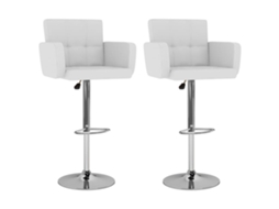 Bar Stool, Bar Stools Vidaxl Branco Couro Artificial (n/a)