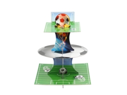 Bandeja De Servir Bolo Papel Com Várias Camadas E Tema Futebol