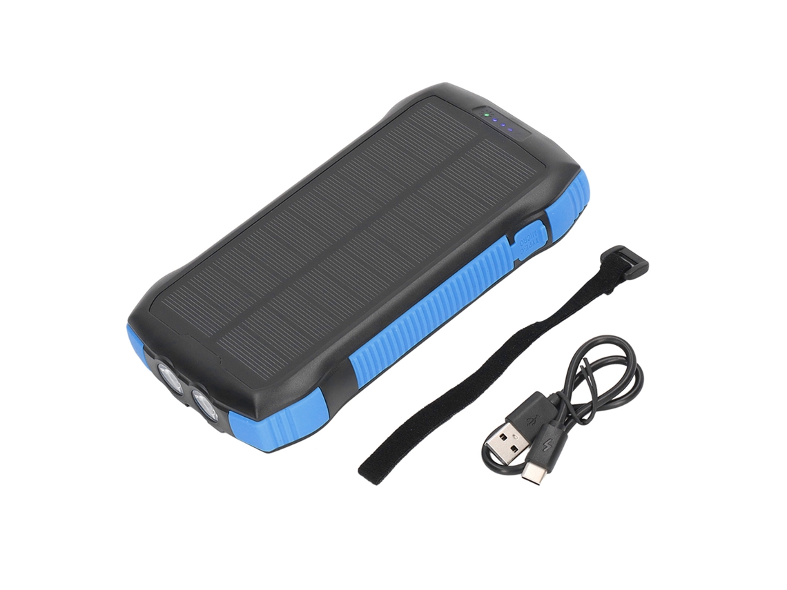 Power Bank Carregador Solar Rápido IPX4 com Lanterna | S/MARCA