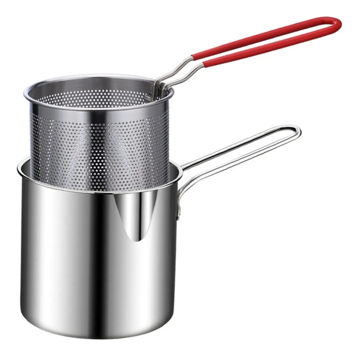 Frigideira De Aço Inoxidável Com Mini Cestovayotoy