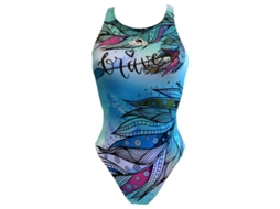 Fato de banho para Mulher TURBO Brave Azul para Natação (S)